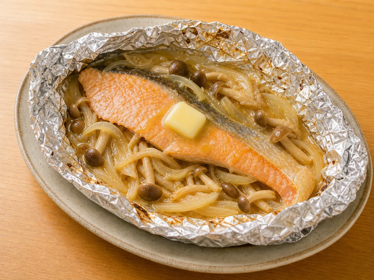 鮭のホイル焼きの完成写真